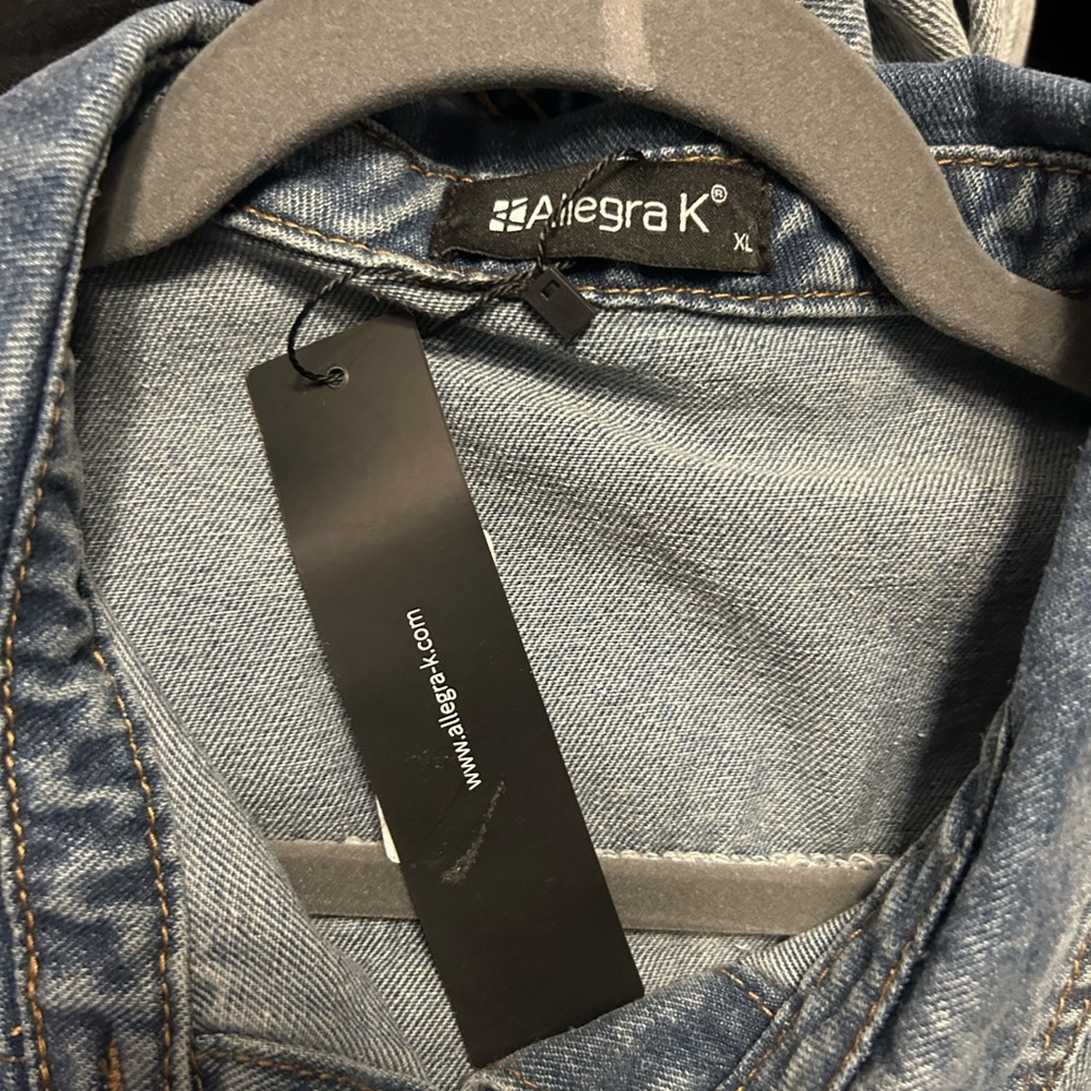Allegra K Blue Denim Vest - Picture 6 of 6